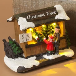 Miniature LED Light-Up Christmas Shops Holiday Decorations - 2 Variants -Night Christmas Shop 11ctrees2 d3087236 1382 4c98 ba94 5716ec7072bf