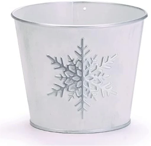 4-Inch Distressed White Tin Metal Plant Pot Cover W/Silver Embossed Snowflake – Indoor Outdoor Christmas Xmas Planter – Decorative Plant Flower Succulent Holder Winter Home Decor 8 4-Inch Distressed White Tin Metal Plant Pot Cover W/Silver Embossed Snowflake – Indoor Outdoor Christmas Xmas Planter – Decorative Plant Flower Succulent Holder Winter Home Decor -Night Christmas Shop 51aP kv9hTL. AC SL1500