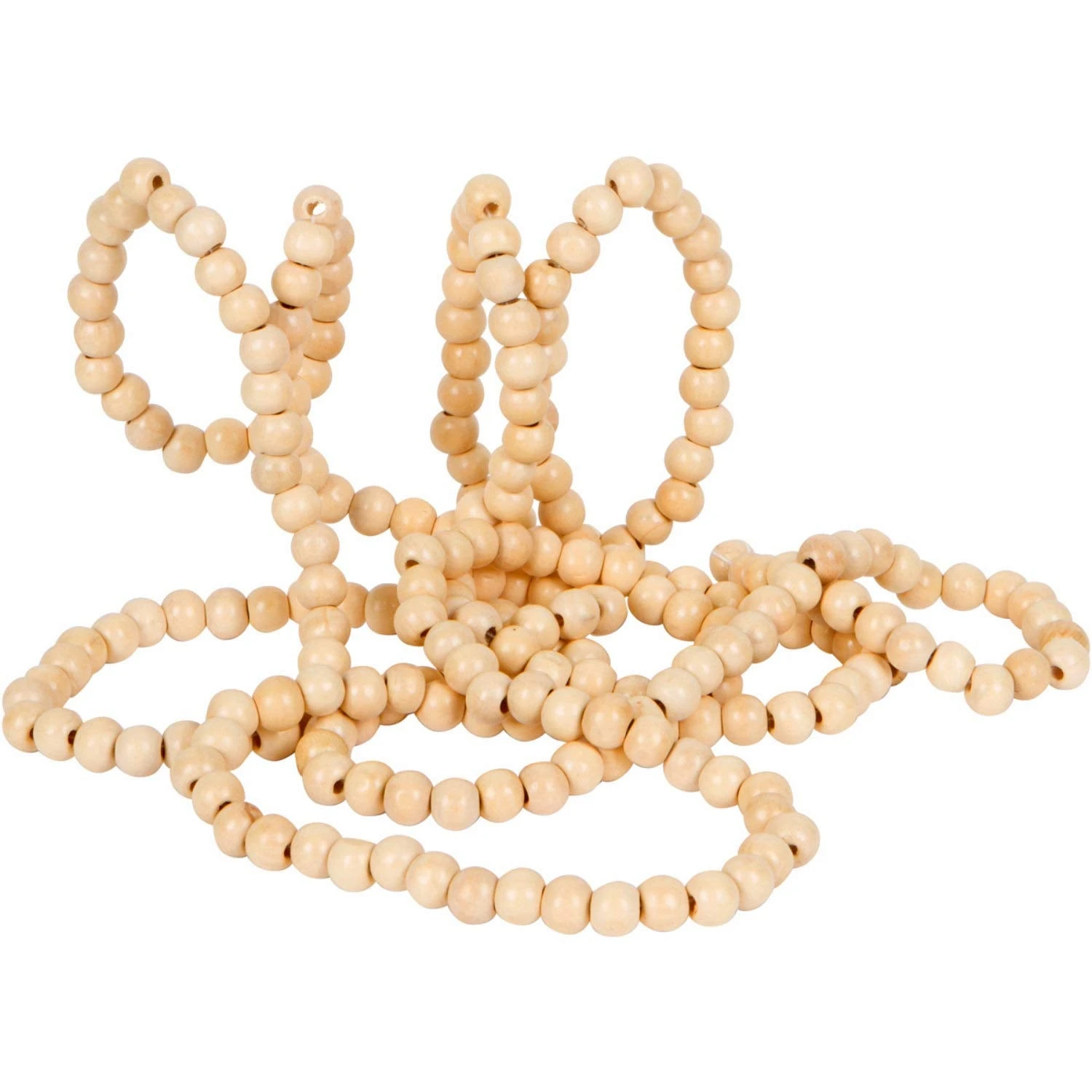 Vintage Style Natural Wood Bead Garland Christmas Tree Holiday Decoration, 9 Feet 1 Vintage Style Natural Wood Bead Garland Christmas Tree Holiday Decoration, 9 Feet