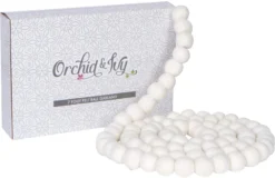 7 Foot White Wool Felt Ball Pom Pom Garland - Vintage Christmas Tree Decor Holiday Party Banner Decoration For Wall, Crafts, Kids Room -Night Christmas Shop 61OLvYBMG3L. AC SL1500