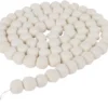 7 Foot White Wool Felt Ball Pom Pom Garland - Vintage Christmas Tree Decor Holiday Party Banner Decoration For Wall, Crafts, Kids Room