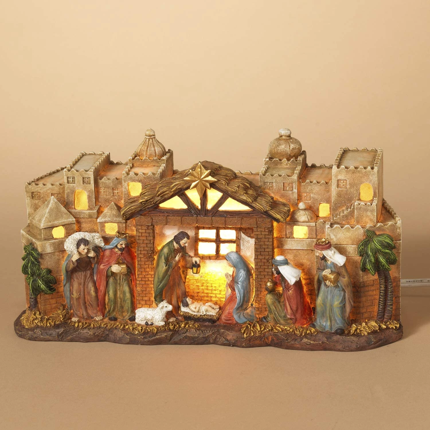 12-Inch Rustic Lighted Christmas Nativity Scene Figurine – Light-Up Tabletop Religious Christian Holiday Decoration 1 12-Inch Rustic Lighted Christmas Nativity Scene Figurine – Light-Up Tabletop Religious Christian Holiday Decoration