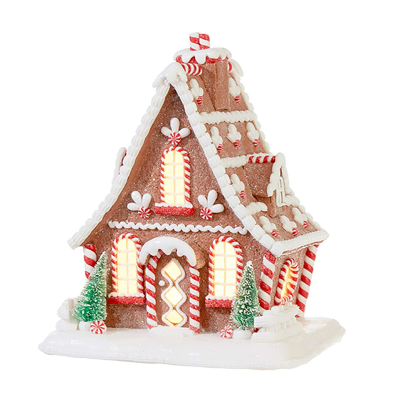 10-Inch Whimsical Lighted Gingerbread House – Tabletop Christmas Decoration 1 10-Inch Whimsical Lighted Gingerbread House – Tabletop Christmas Decoration