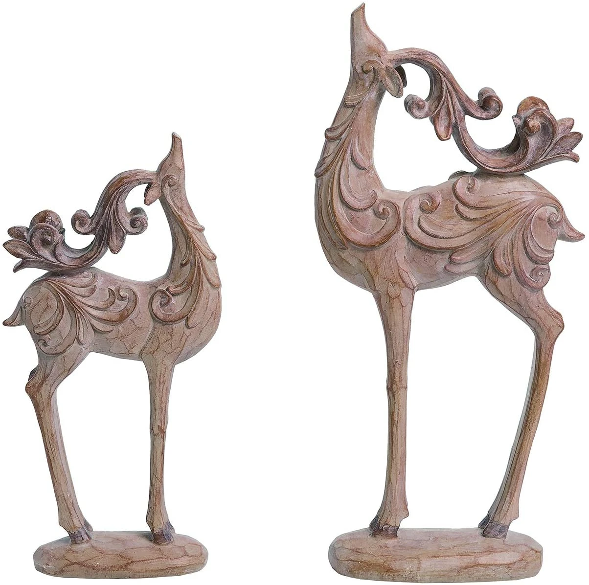 Set Of 2 Elegant Old World Reindeer Figurine Decorations – Decorative Tabletop Christmas Deer Statues – Traditional Holiday Home Decor For Mantle, Hearth, Or Accent Table 1 Set Of 2 Elegant Old World Reindeer Figurine Decorations – Decorative Tabletop Christmas Deer Statues – Traditional Holiday Home Decor For Mantle, Hearth, Or Accent Table