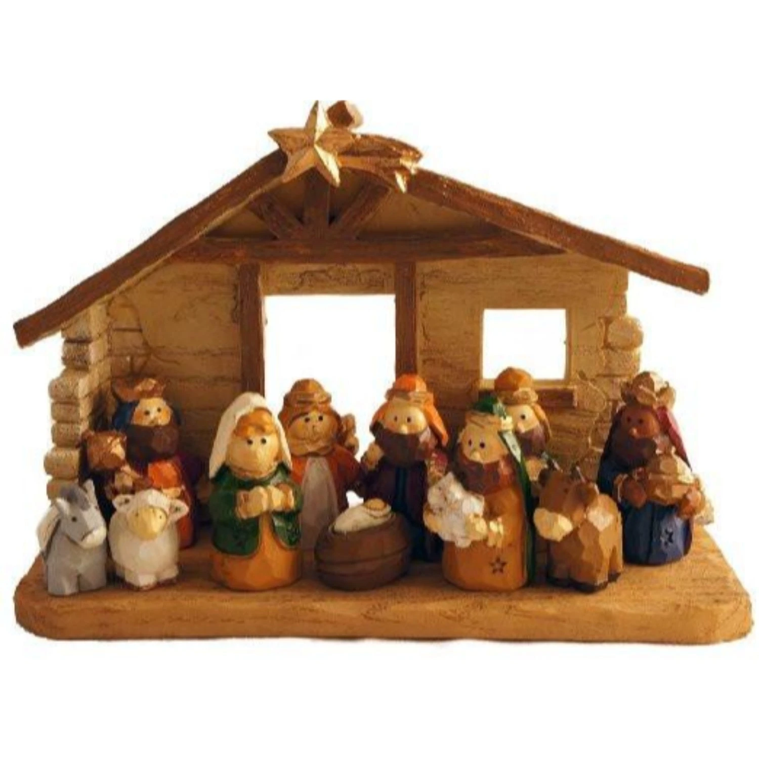 Miniature Kids Christmas Nativity Scene With Creche, Set Of 12 Rearrangeable Figures 1 Miniature Kids Christmas Nativity Scene With Creche, Set Of 12 Rearrangeable Figures