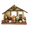 Large Size Kids Christmas Nativity Scene With Creche, Set Of 12 Figures By One Holiday Lane