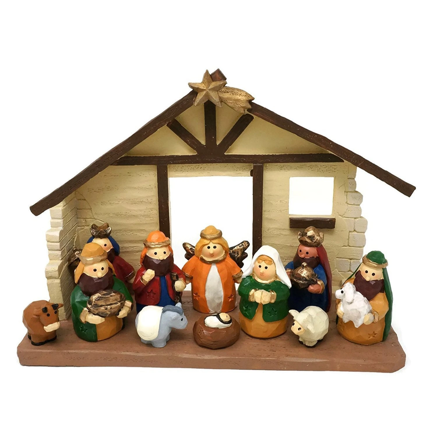 Large Size Kids Christmas Nativity Scene With Creche, Set Of 12 Figures By One Holiday Lane 1 Large Size Kids Christmas Nativity Scene With Creche, Set Of 12 Figures By One Holiday Lane
