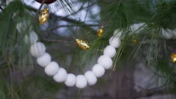 7 Foot White Wool Felt Ball Pom Pom Garland - Vintage Christmas Tree Decor Holiday Party Banner Decoration For Wall, Crafts, Kids Room -Night Christmas Shop 71wkq4sL4qL. AC SL1500