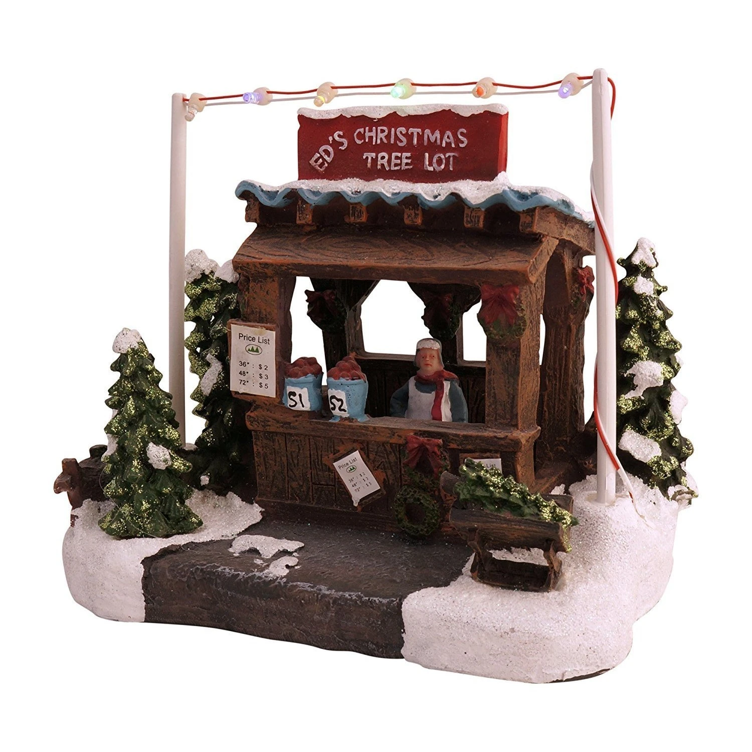 LED Lighted Snowy Christmas Tree Lot Holiday Decorations 1 LED Lighted Snowy Christmas Tree Lot Holiday Decorations