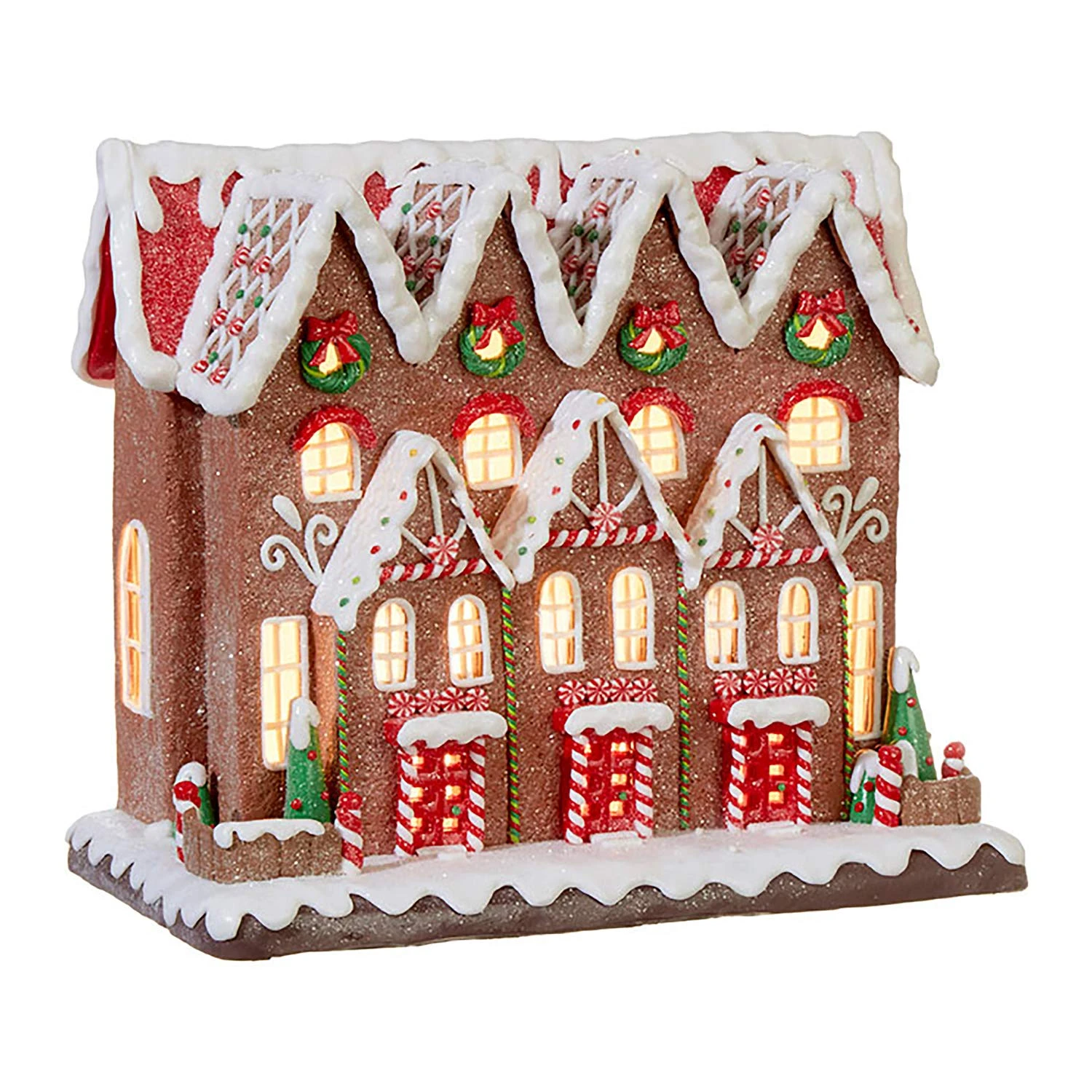 12-Inch Whimsical Lighted Gingerbread Town House – Tabletop Christmas Decoration 1 12-Inch Whimsical Lighted Gingerbread Town House – Tabletop Christmas Decoration
