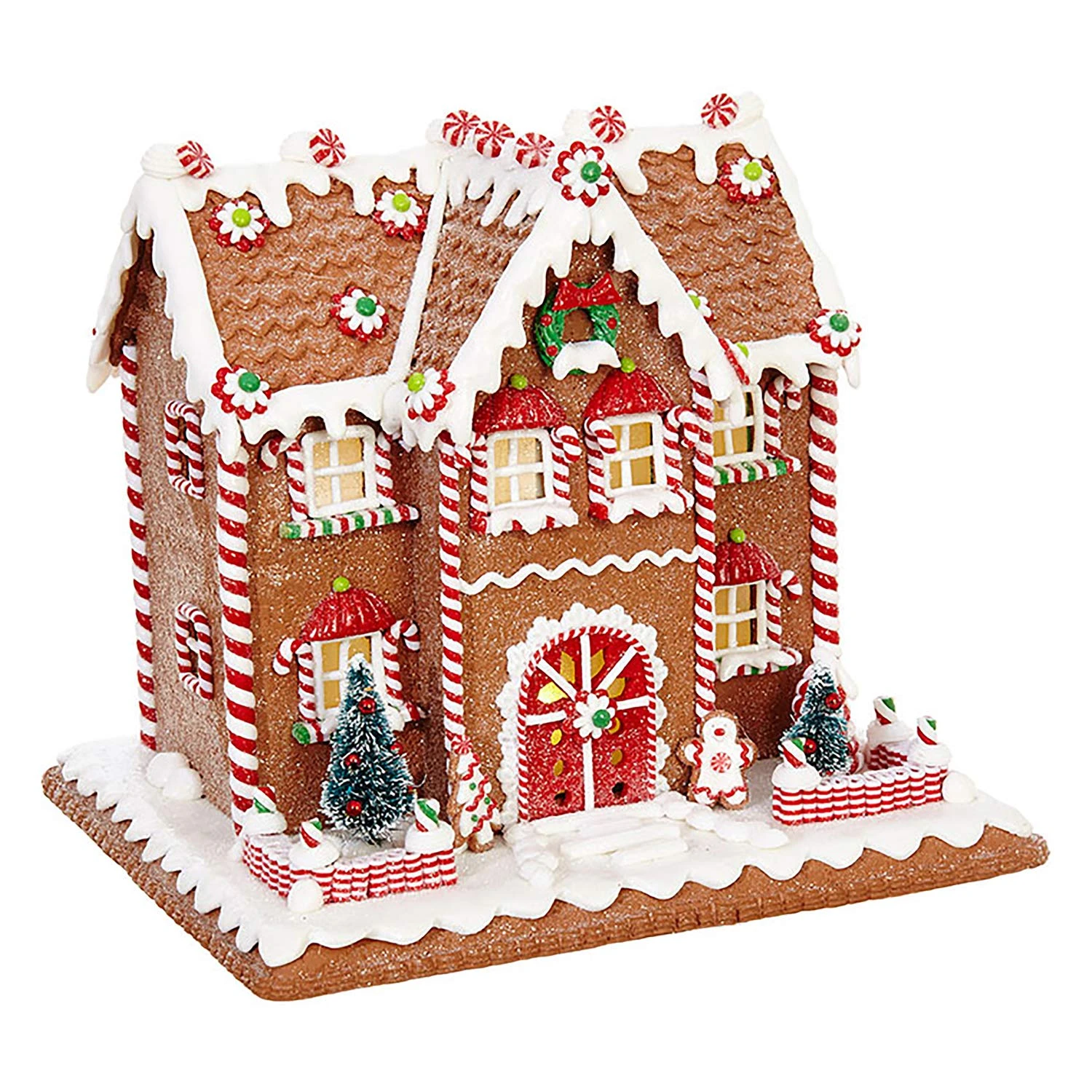 10-Inch Whimsical Lighted Christmas Gingerbread House – Tabletop Christmas Decoration 1 10-Inch Whimsical Lighted Christmas Gingerbread House – Tabletop Christmas Decoration
