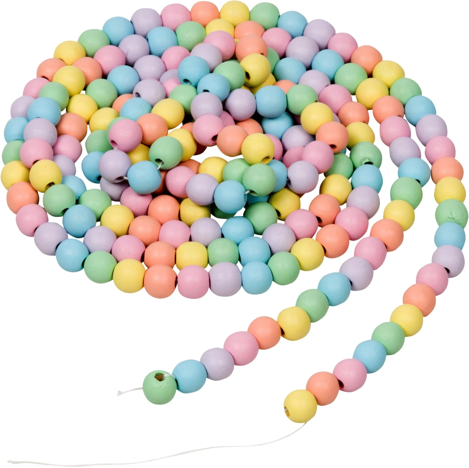 9-Foot Vintage Rustic Pastel Rainbow Easter Spring Matte Wood Bead Garland Christmas Tree Decoration 1 9-Foot Vintage Rustic Pastel Rainbow Easter Spring Matte Wood Bead Garland Christmas Tree Decoration