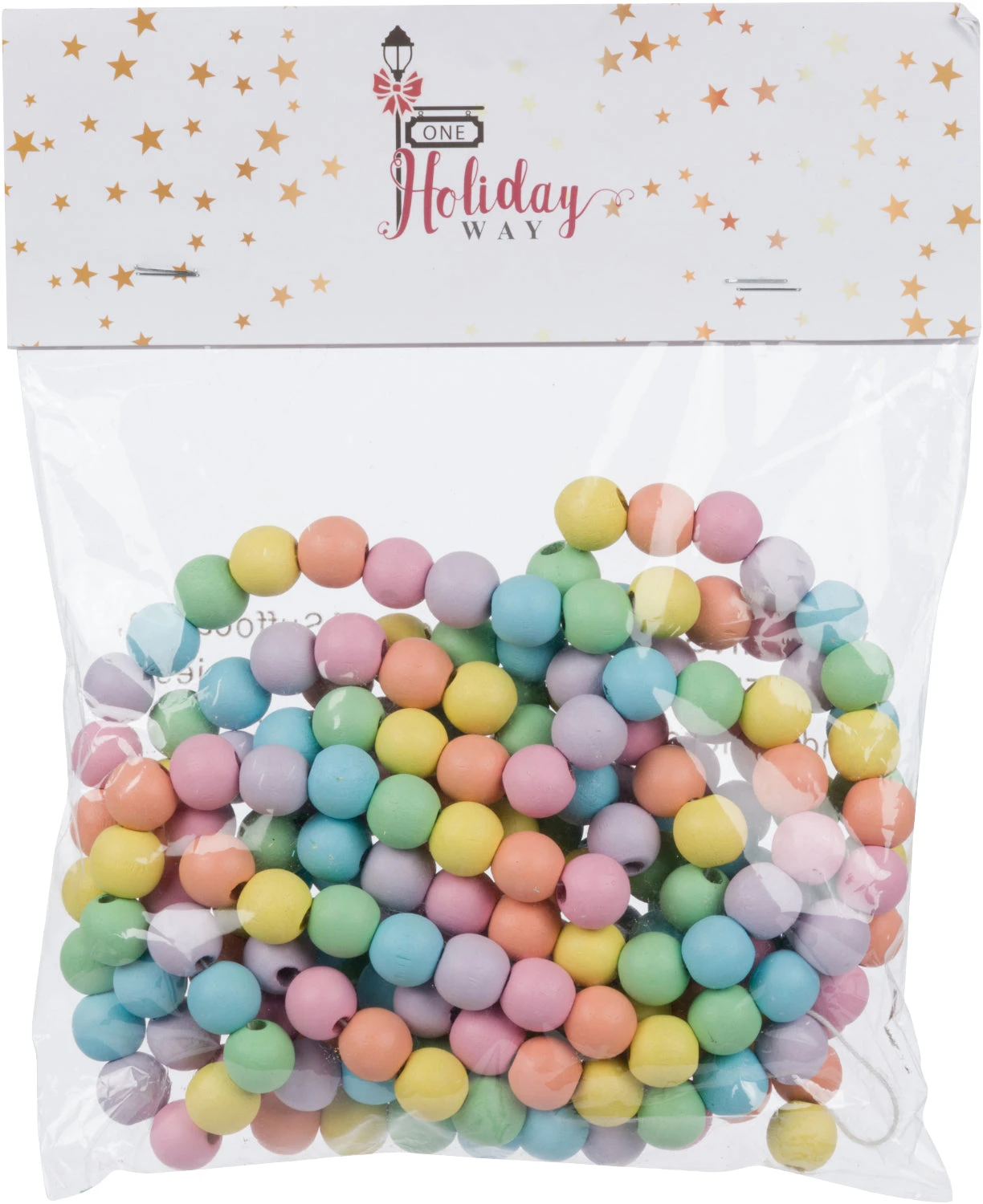 9-Foot Vintage Rustic Pastel Rainbow Easter Spring Matte Wood Bead Garland Christmas Tree Decoration 6 9-Foot Vintage Rustic Pastel Rainbow Easter Spring Matte Wood Bead Garland Christmas Tree Decoration - Image 6