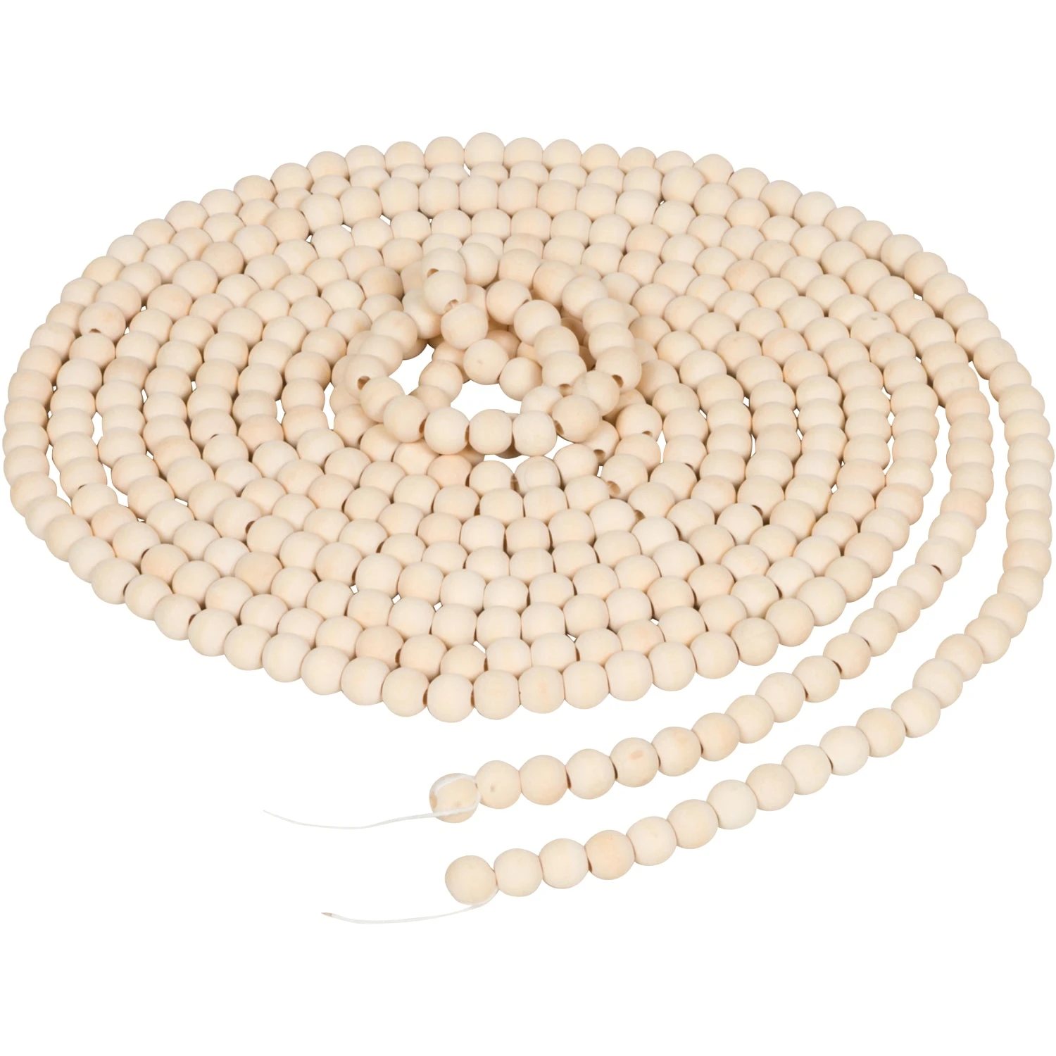 18-Foot Extra Long Rustic Unfinished Wood Bead Garland Christmas Tree Decoration 1 18-Foot Extra Long Rustic Unfinished Wood Bead Garland Christmas Tree Decoration