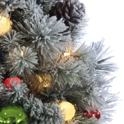 4.5Ft. Pre-Lit Flocked Hard Needle Pine With Ornaments And 50 G40 LED Glass Bulbs -Night Christmas Shop b527vijyx3ztixbmaxfm scaled