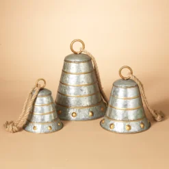 Nested Galvanized Metal Bells With Gold Accents And Twine Hanging Rope (Set Of 3) -Night Christmas Shop mq9uo2t2uwvnys7fu9fm scaled