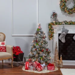 4.5Ft. Pre-Lit Flocked Hard Needle Pine With Ornaments And 50 G40 LED Glass Bulbs -Night Christmas Shop wxrrzq5vhvcueyp4uvb4 scaled